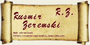 Rusmir Zeremski vizit kartica
